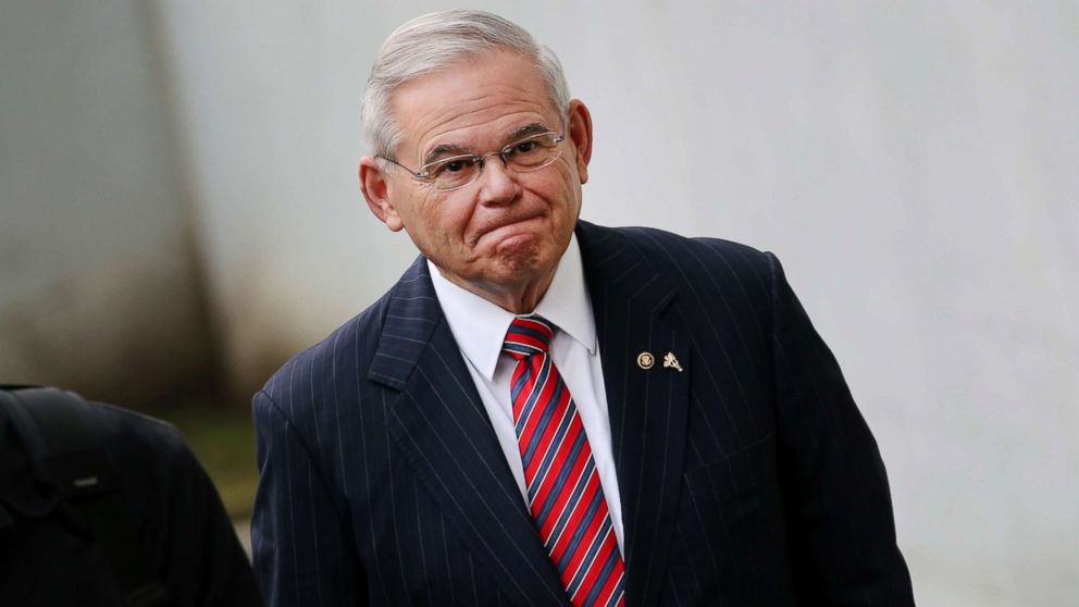 Senator Robert Menendez arrives at federal court in Newark, New Jersey, U.S., on Thursday, Nov. 16 2017.