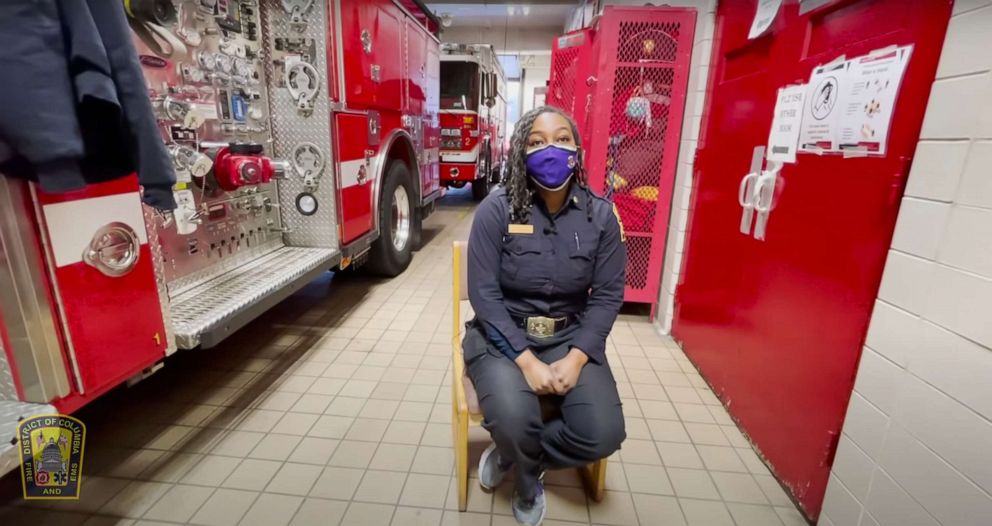 PHOTO: Sergeant Paramedic Alethea Brooks recounts the repeated racial slurs directed at her by Jan. 6 rioters in this video documentary released by D.C. Fire and EMS, Sept. 2, 2021.