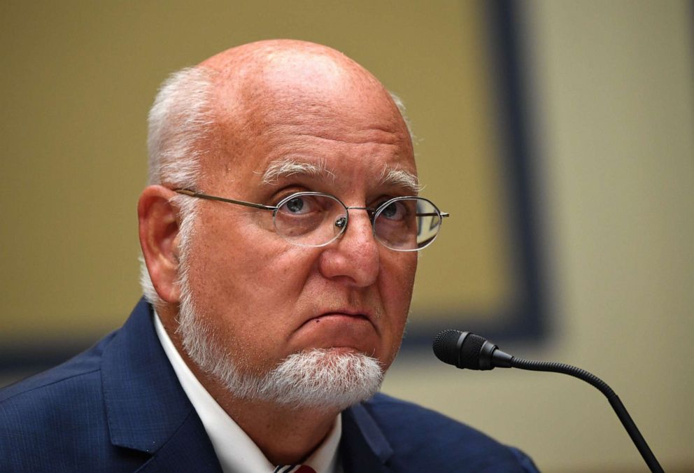 PHOTO: Robert Redfield, director of the Centers for Disease Control and Prevention (CDC), speaks during a House Subcommittee on the Coronavirus Crisis hearing on a national plan to contain the COVID-19 pandemic, on Capitol Hill, July 31, 2020.