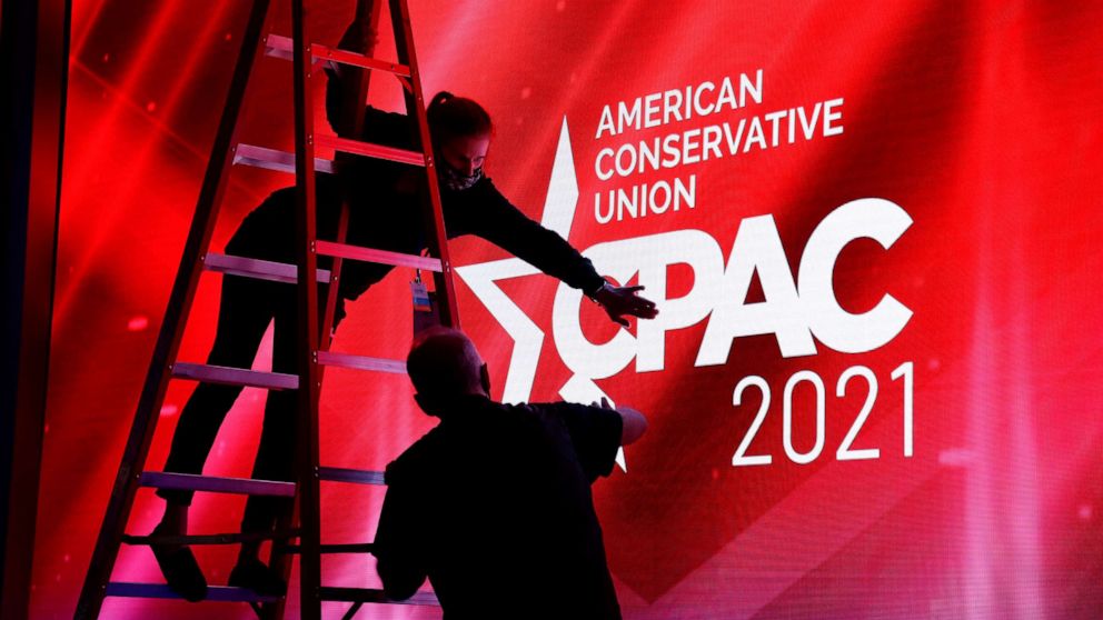 Former President Donald Trump was the subject of an awkward clash Wednesday between House GOP leaders over his speaking at CPAC this weekend.