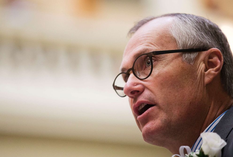 PHOTO: Georgia Lt. Gov. Casey Cagle speaks during a memorial ceremony on the first day of the legislative session at the state Capitol in Atlanta, Jan. 11, 2016.