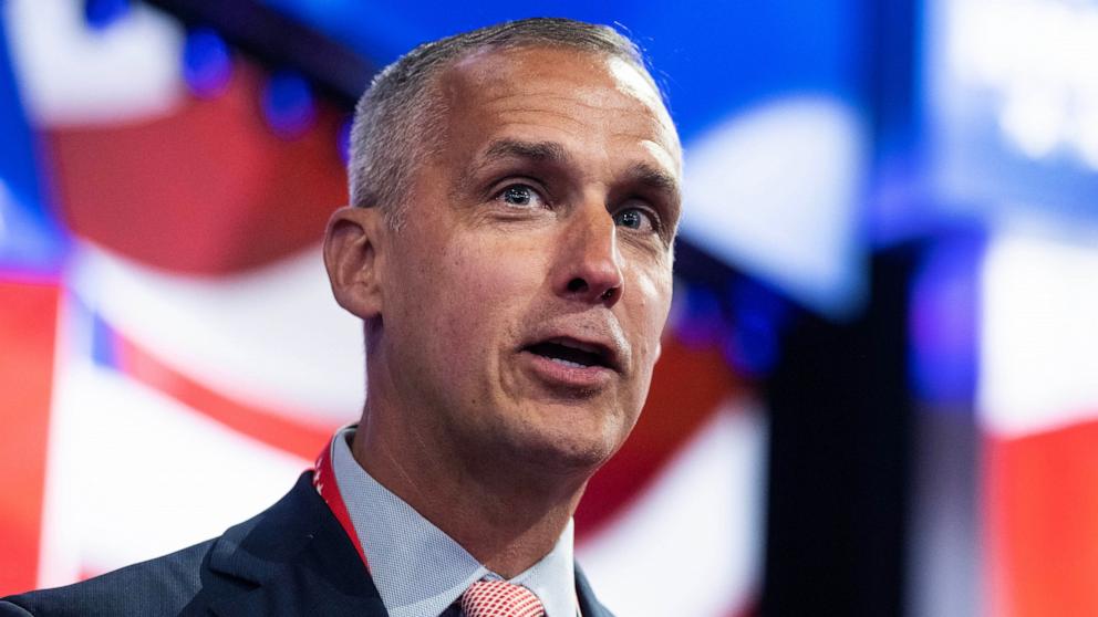 PHOTO: Corey Lewandowski, former advisor to President Donald Trump is seen in the Fiserv Forum on the last night of the Republican National Convention in Milwaukee,  July 18, 2024. 