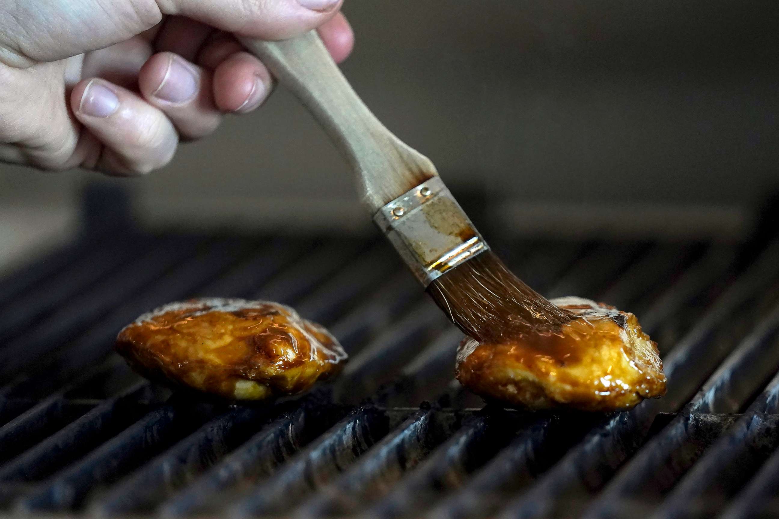 PHOTO: Chef Zach Tyndall prepares Good Meat's cultivated chicken at the Eat Just office in Alameda, Calif., June 14, 2023.