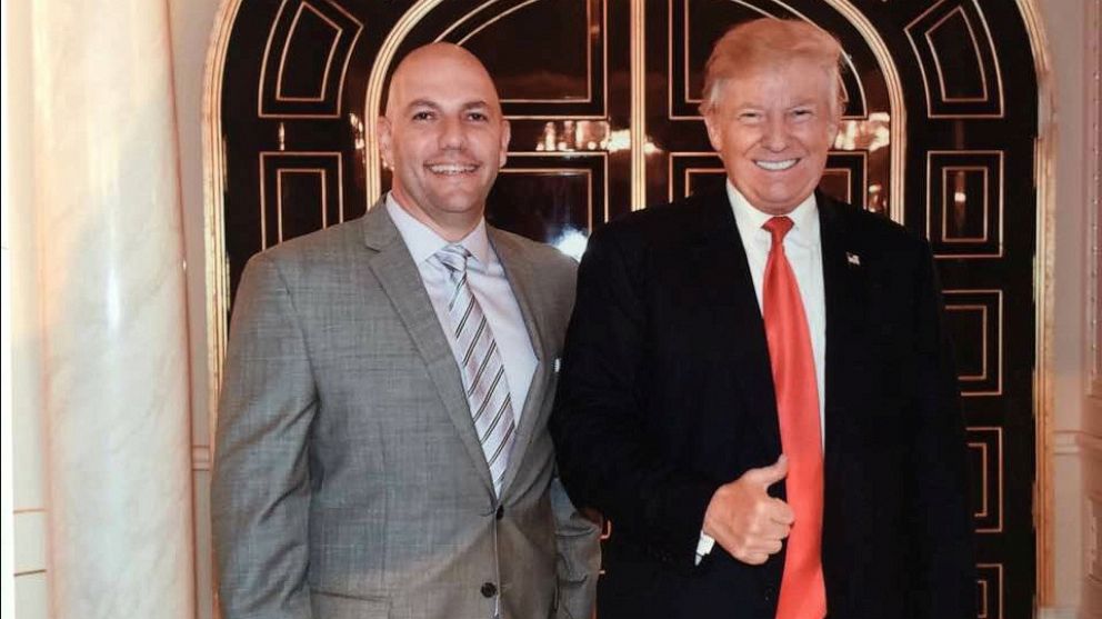 PHOTO: Businessman David Correia appears to pose with President Donald Trump in an undated screen capture from Correia's social media account. 