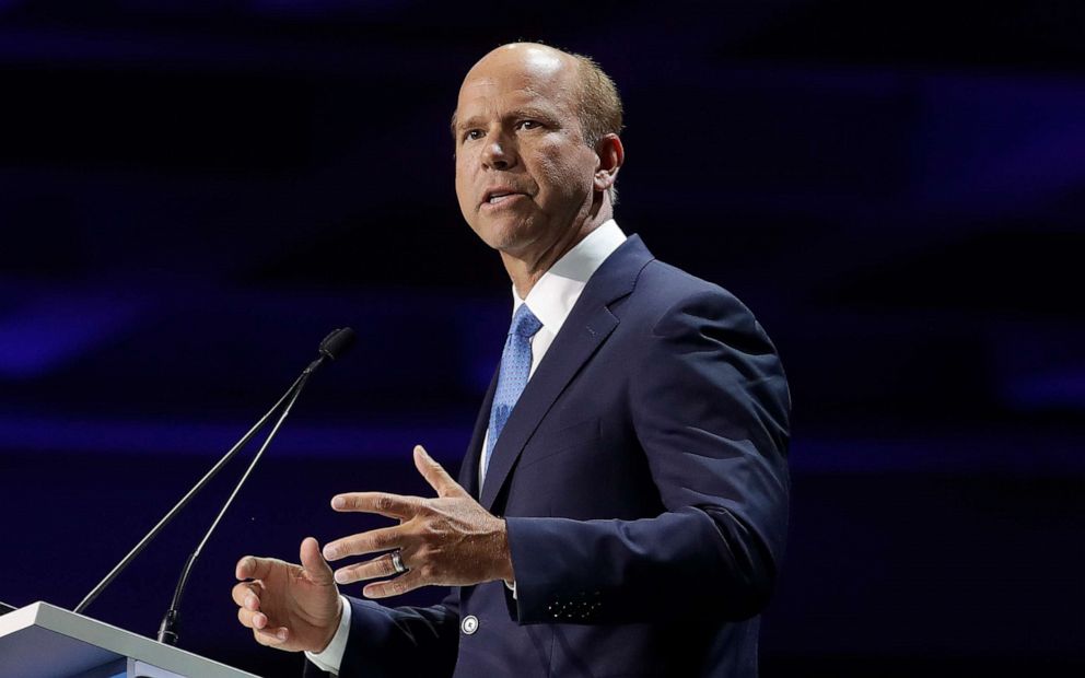 PHOTO:Democratic presidential candidate Rep. John Delaney, D-Md., speaks during the 2019 California Democratic Party State Organizing Convention in San Francisco,, June 2, 2019. 