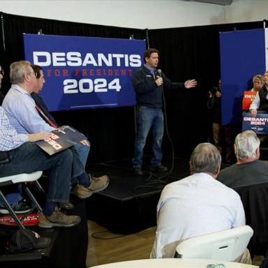 "You're going pretty soft on him," the Iowa voter told DeSantis.