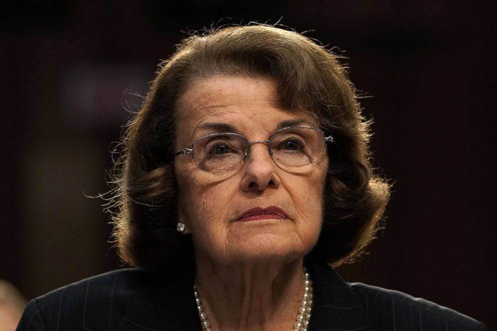 PHOTO: Sen. Dianne Feinstein (D-CA) testifies during a hearing before the Consumer Protection, Product Safety, Insurance, and Data Security Subcommittee on July 24, 2018 on Capitol Hill in Washington.