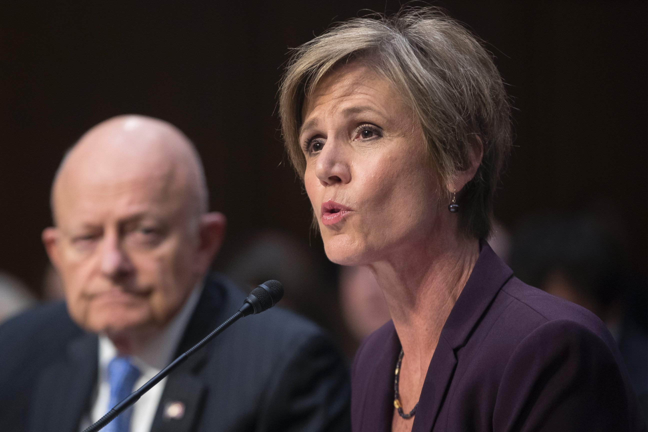 PHOTO: Former Acting Attorney General Sally Yates, during her testimony before the Senate Judiciary subcommittee hearing entitled, 'Russian Interference in the 2016 United States Election', on Capitol Hill in Washington, May 8, 2017.  
