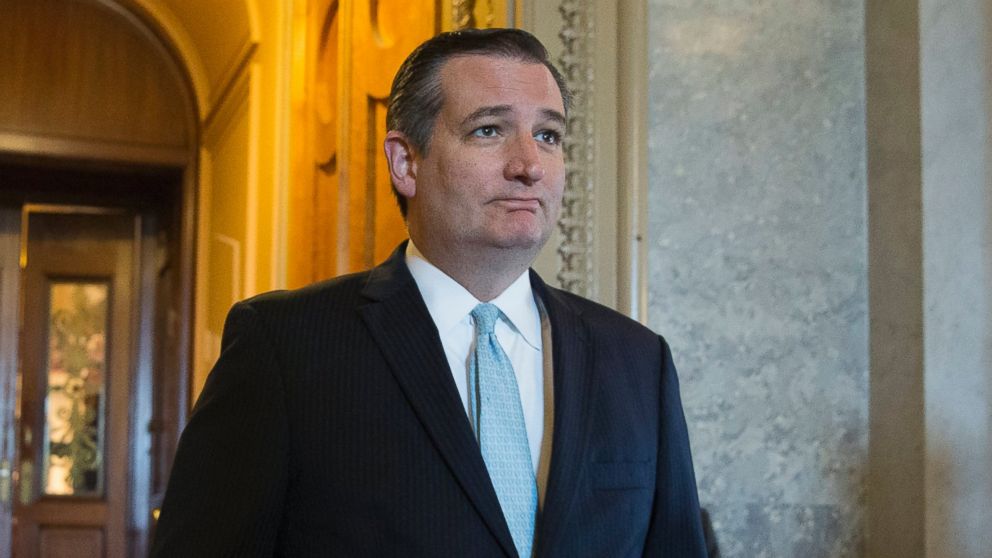 Sen. Ted Cruz walks outside the Senate chamber on Capitol Hill in Washington, D.C., June 22, 2017.  