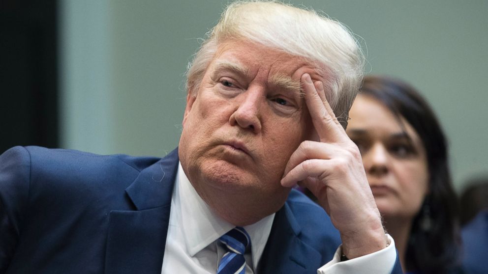 President Donald Trump attends a meeting on healthcare in the Roosevelt Room of the White House in Washington, March 13, 2017.