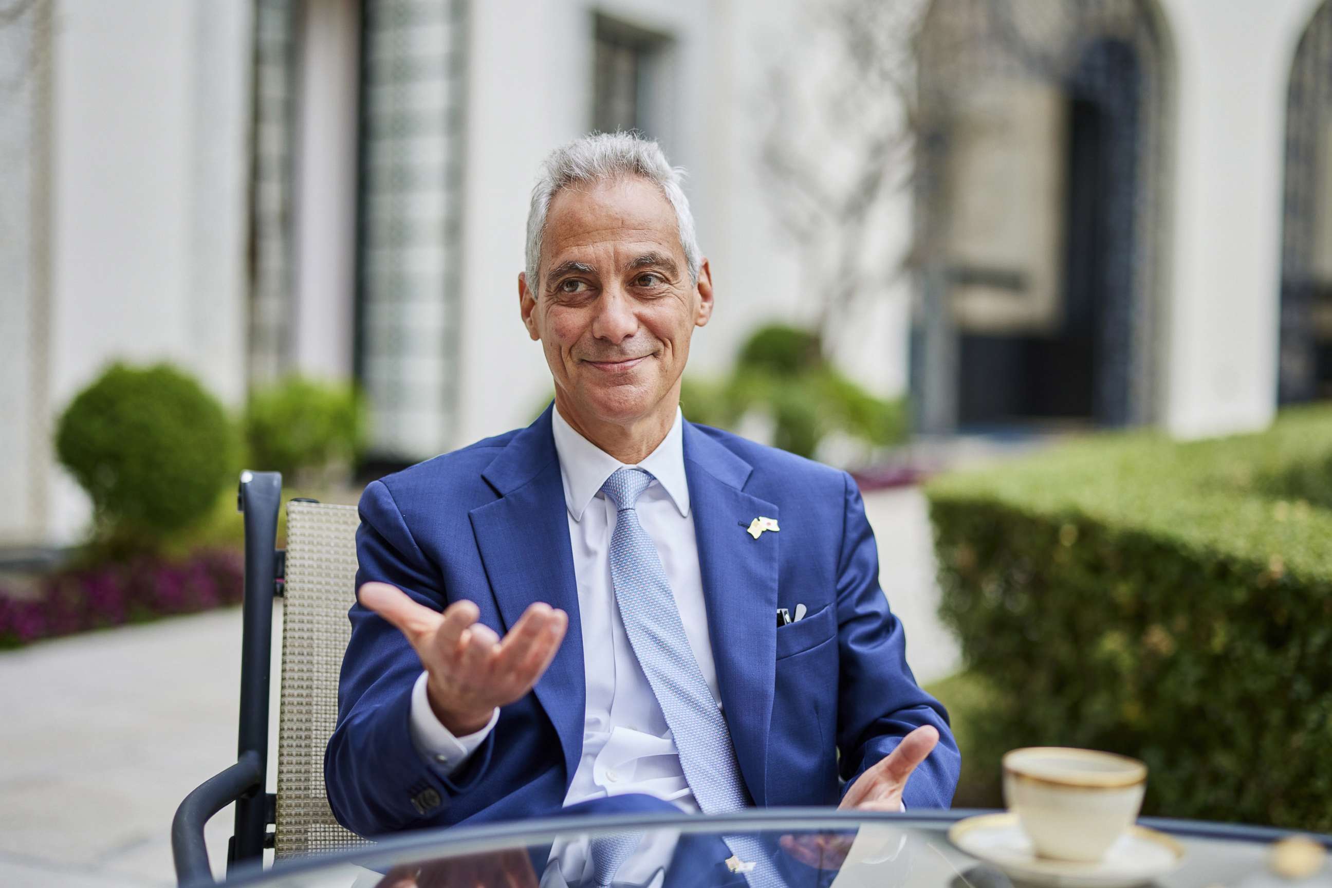 PHOTO: Rahm Emanuel, U.S. Ambassador to Japan, during an interview in Tokyo, March 17, 2022. 