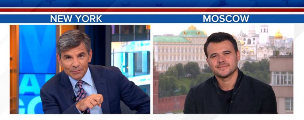 PHOTO: George Stephanopoulos interviewed Emin Agalarov, who helped arrange a key meeting at Trump Tower between high-ranking members of the Trump campaign and Russians.