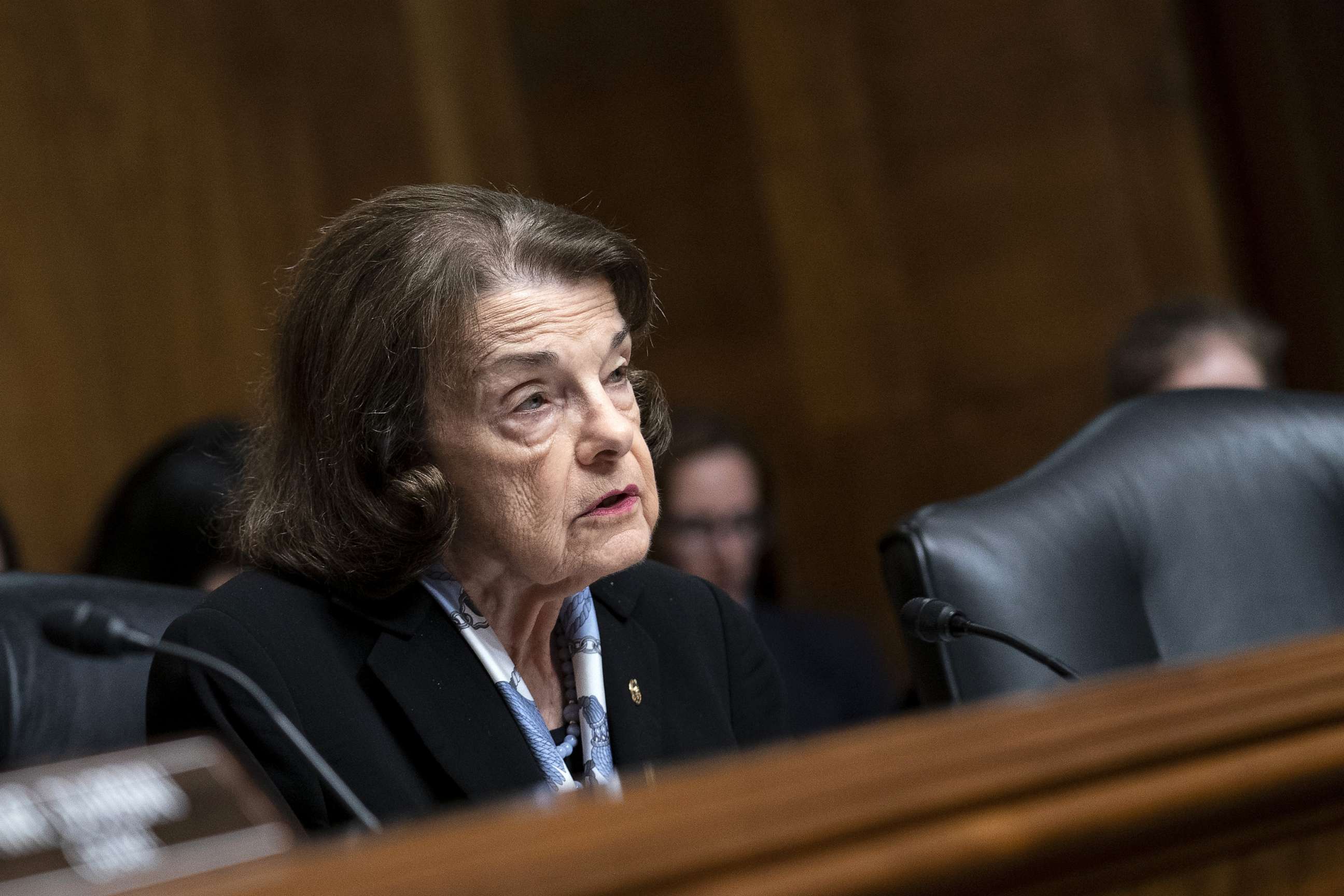 PHOTO: Senator Dianne Feinstein speaks during the confirmation hearing for Steven Dettelbach, director of the Bureau of Alcohol, Tobacco, Firearms and Explosives (ATF) nominee for President Joe Biden, in Washington, D.C., May 25, 2022.