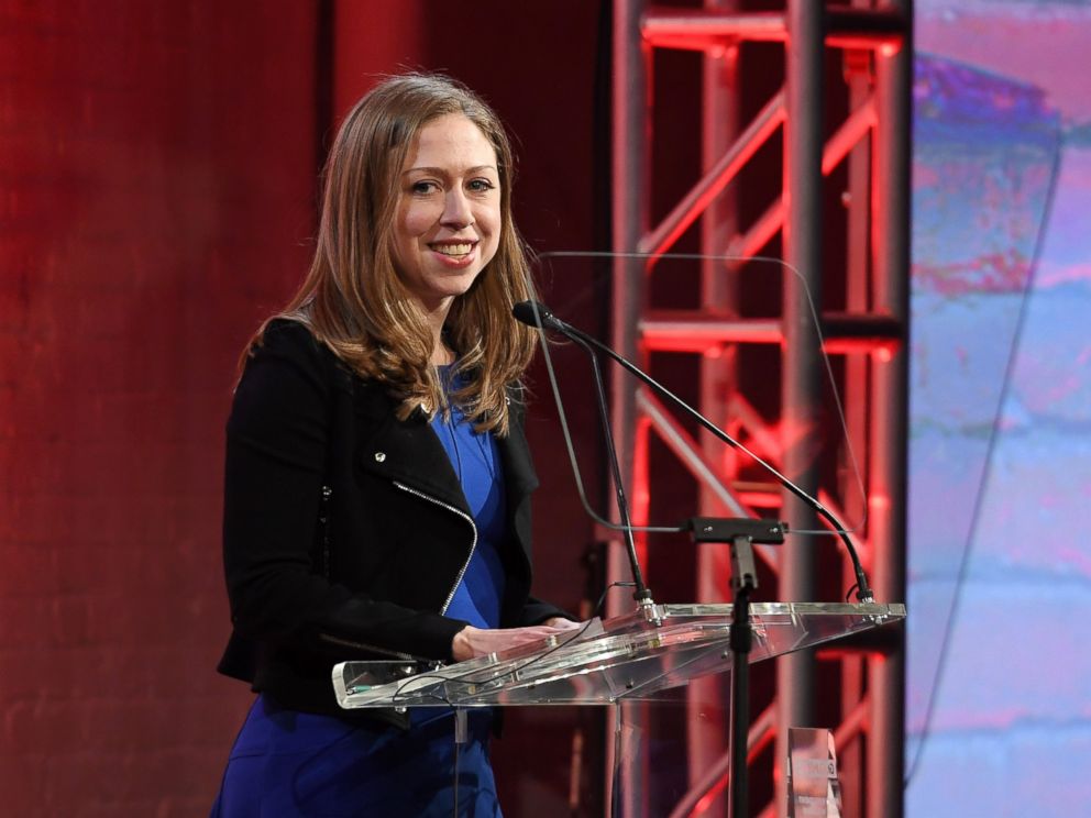 PHOTO: Chelsea Clinton speaks onstage at the GMHC 35th Anniversary Spring Gala at Highline Stages, on March 23, 2017, in New York City.