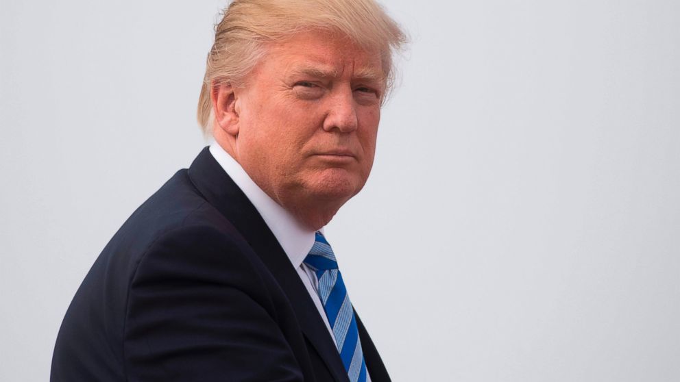 U.S. President Donald Trump boards Air Force One at Andrews Air Force Base, Md, April 13, 2017. 