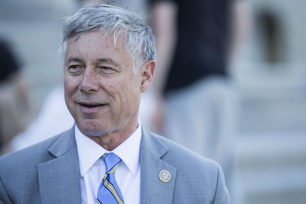 PHOTO: Rep. Fred Upton (R-MI) stands outside the Capitol Building after a vote, on May 3, 2017, in Washington.