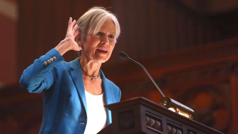 PHOTO: Dr. Jill Stein, Green Party presidential candidate, speaks as a rally at Old South Church in Boston, on Oct. 30, 2016.