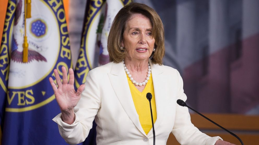 U.S. House Minority Leader Rep. Nancy Pelosi (D-CA) speaks during her weekly news conference,  May 18, 2017, on Capitol Hill in Washington.
