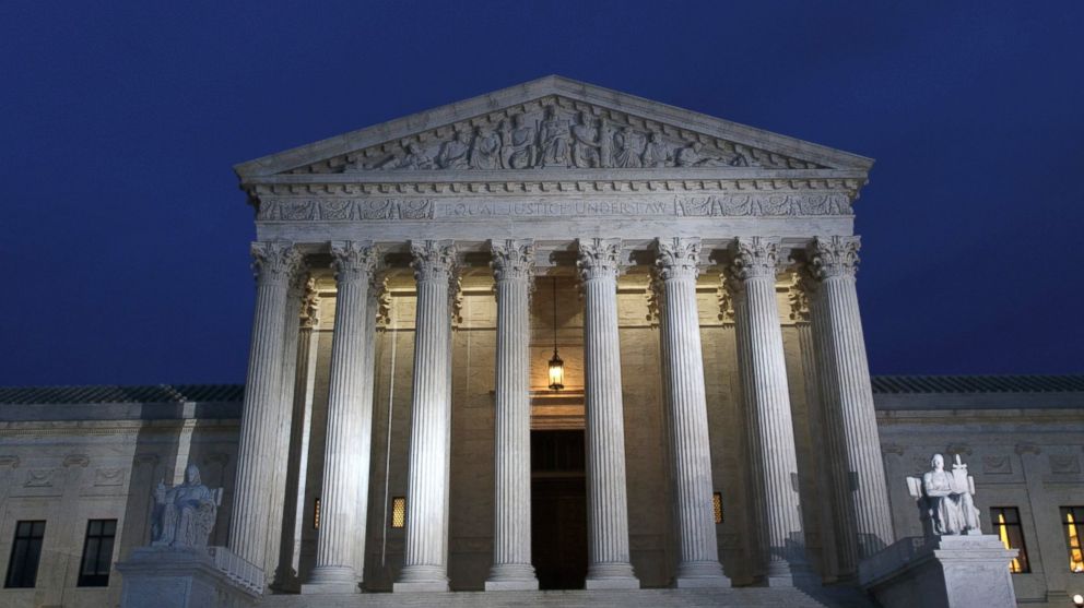 A view of the Supreme Court at dusk, January 31, 2017 in Washington, DC. 