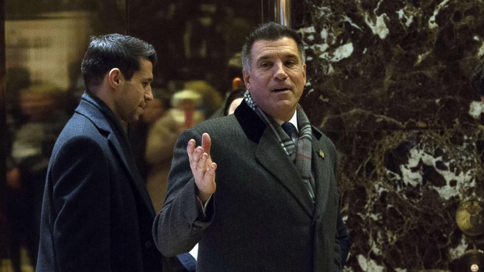 Vincent Viola arrives at Trump Tower for meetings with President-elect Donald Trump, in New York City, Dec. 16, 2016.
