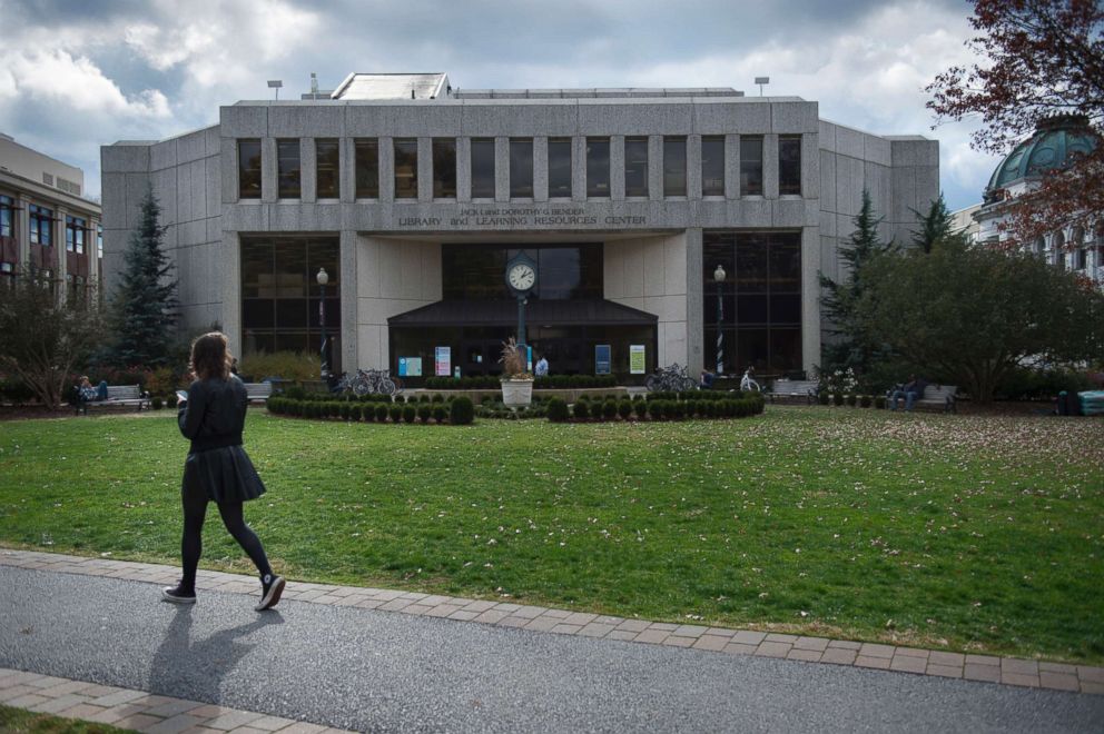 PHOTO: A student on the American University campus in Washington, Nov. 9, 2016. 