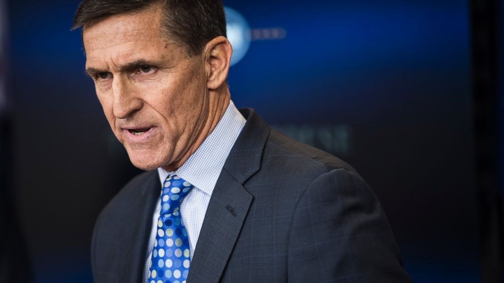 Michael Flynn speaks in the James S. Brady Press Briefing Room during the daily news briefing at the White House in Washington, Feb. 01, 2017.