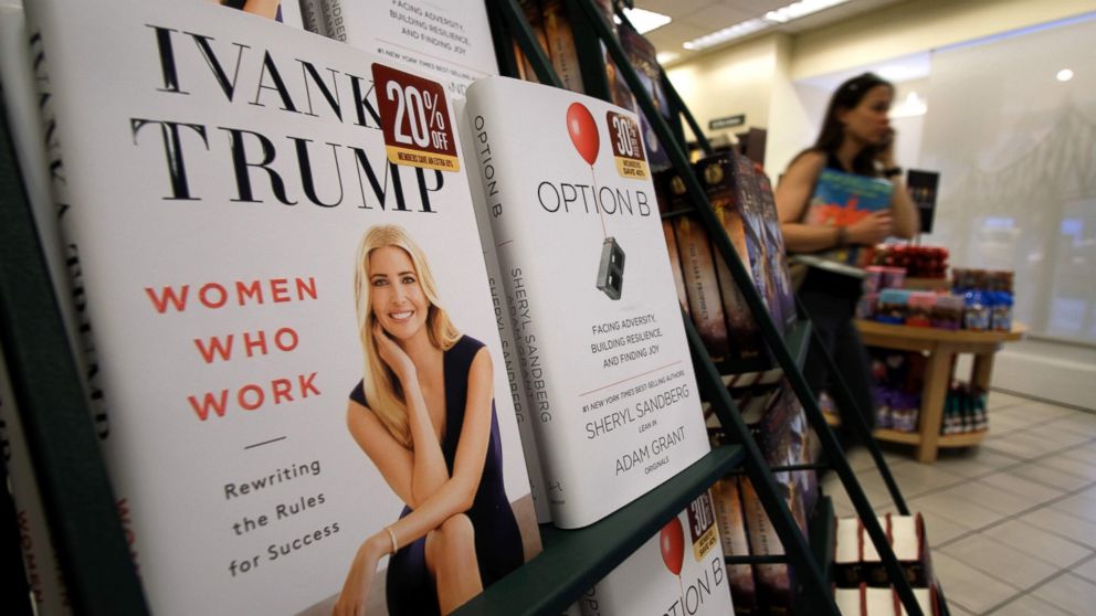 PHOTO: A woman walks past a shelf displaying Ivanka Trump's book "Women Who Work: Rewriting the Rules for Success" at a Barnes and Noble bookstore in New York, May 2, 2017.