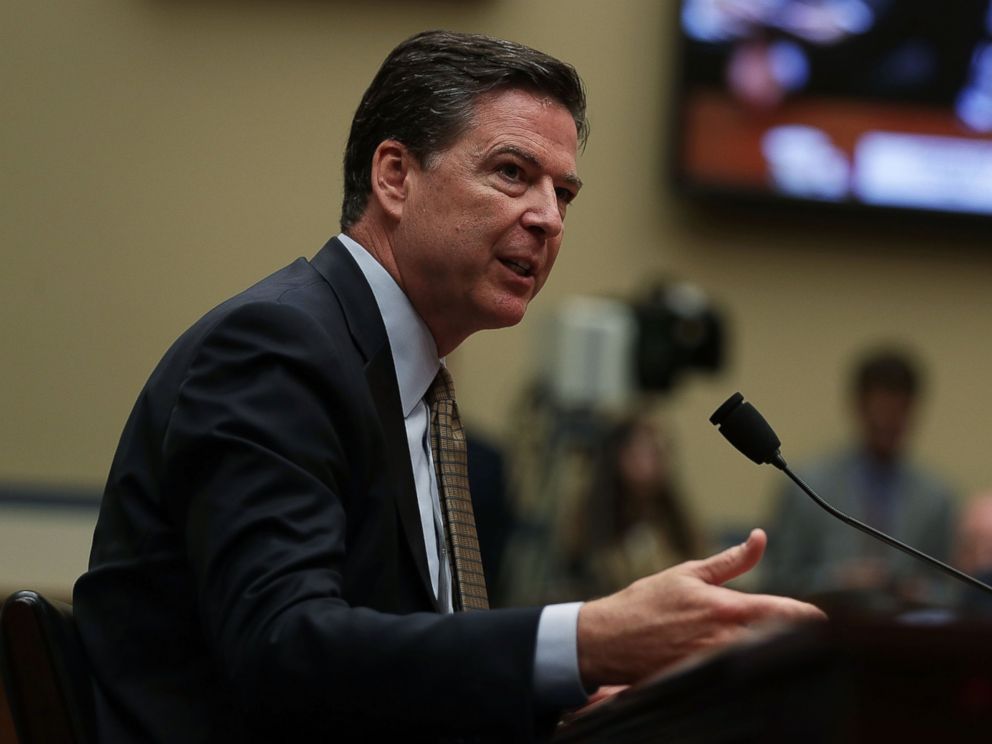 PHOTO: FBI Director James Comey testifies during a hearing before House Oversight and Government Reform Committee, July 7, 2016 on Capitol Hill in Washington.