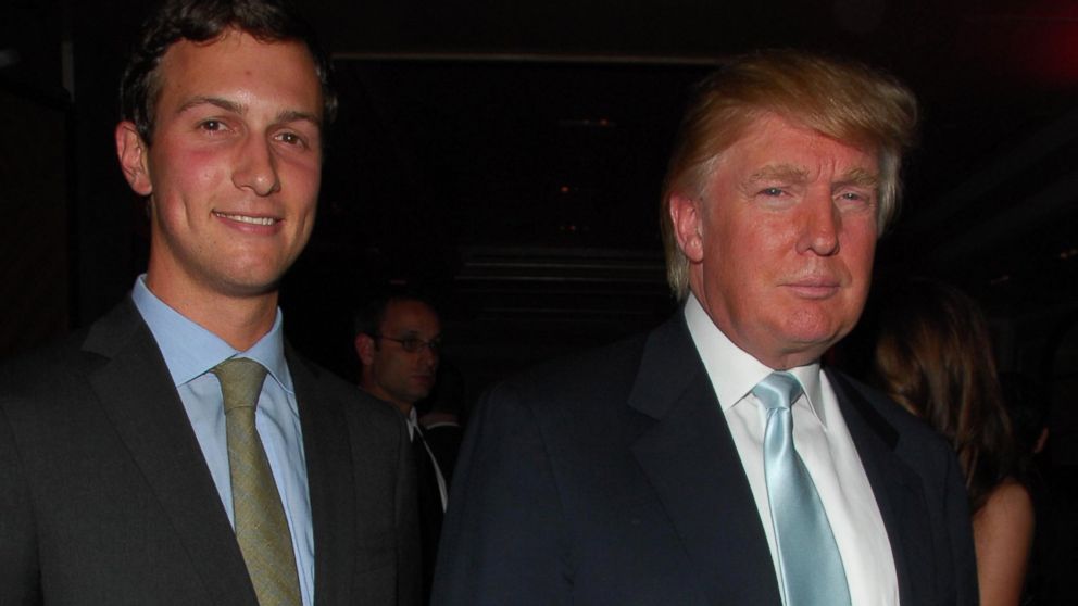 Jared Kushner and Donald Trump attend the launch of Ivanka Trump Fine Jewelry and opening of Ivanka Trump Boutique, Sept. 20, 2007 in New York City. 