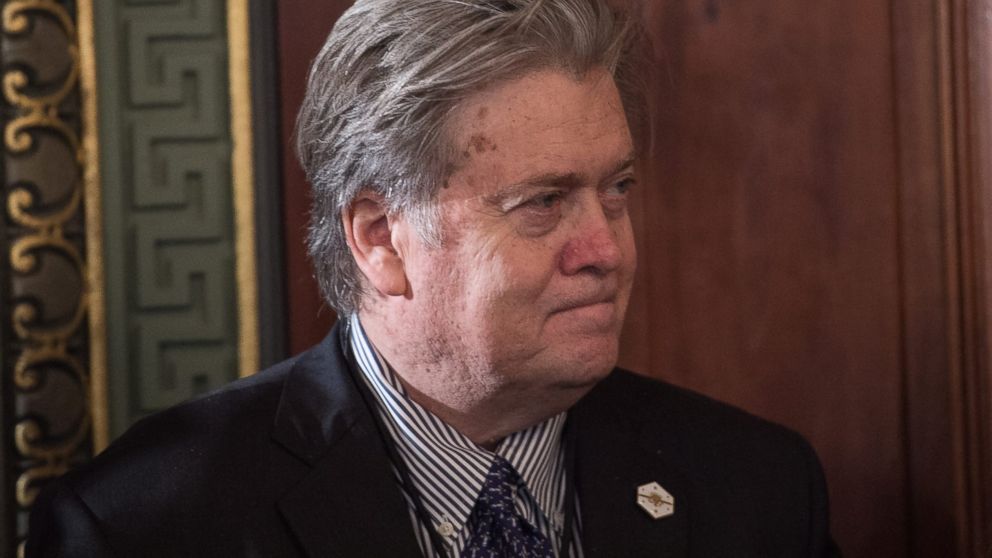 White House chief strategist Steve Bannon in Washington, Jan. 25, 2017.