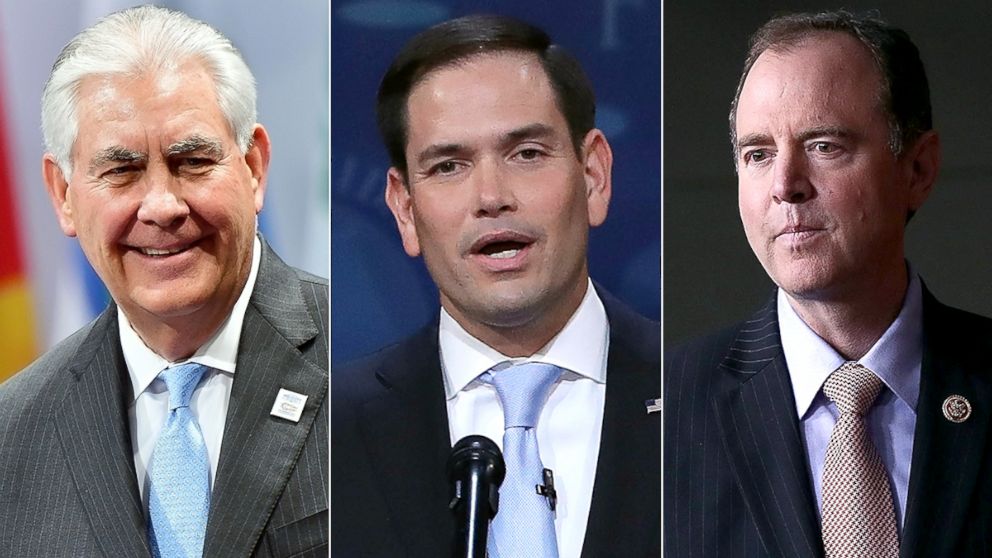 Rex Tillerson, left, Marco Rubio and Adam Schiff to appear on "This Week."
