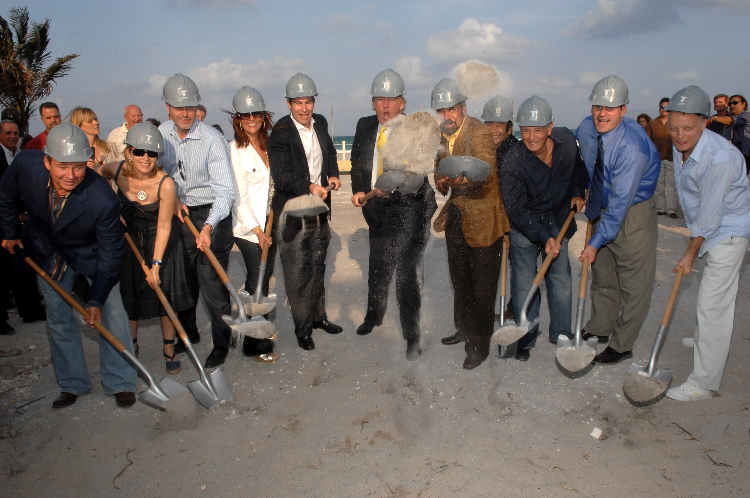 PHOTO: Donald Trump and Jorge Perez break ground at Trump's latest project Trump Hollywood, March 30, 2007, in Hollywood, Florida. 