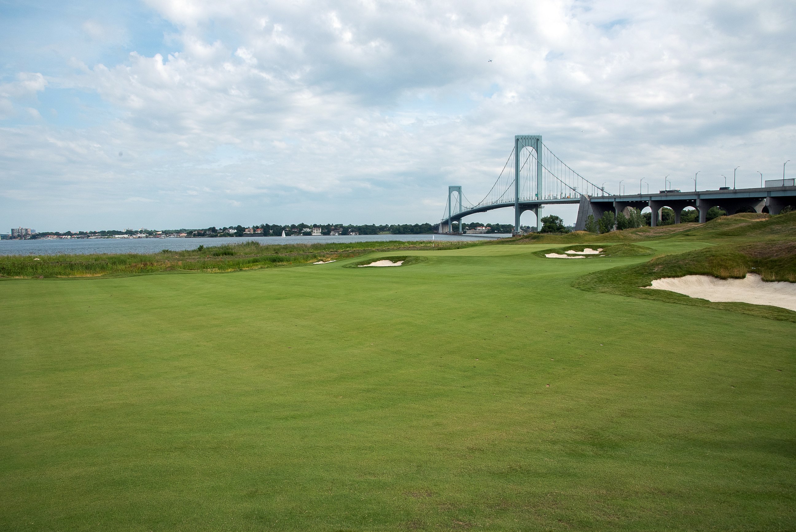 PHOTO: Trump Golf Links Ferry Point is seen here, July 6, 2015 in New York City.  