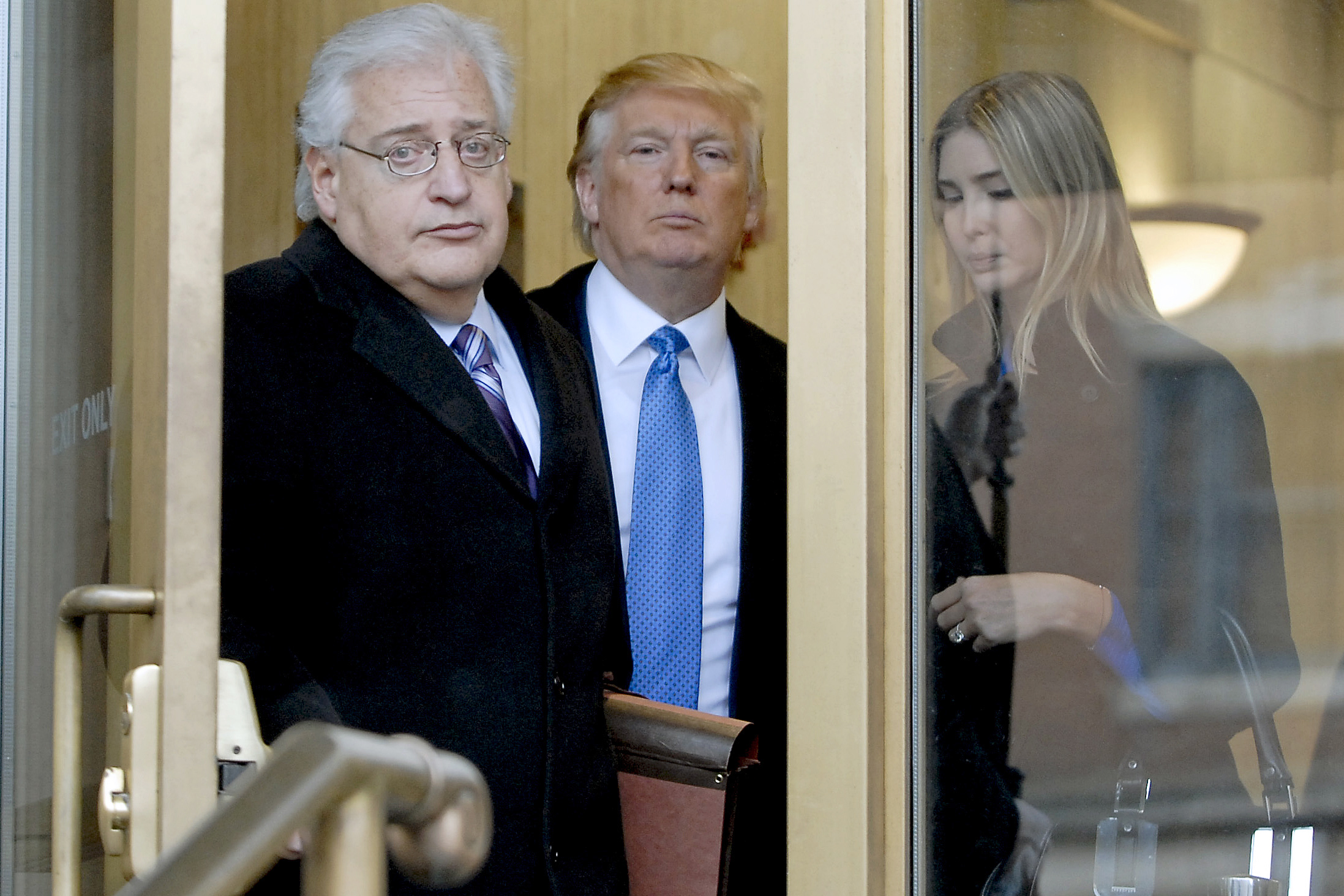 PHOTO: Billionaire real estate developer Donald J. Trump, center, his daughter Ivanka Trump, right, and attorney David Friedman exit U.S. Bankruptcy Court in Camden, New Jersey, Feb. 25, 2010. 