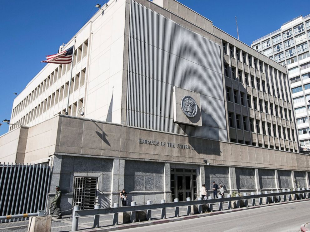 PHOTO: The U.S. Embassy building in Tel Aviv, Israel, on Jan. 20, 2017.