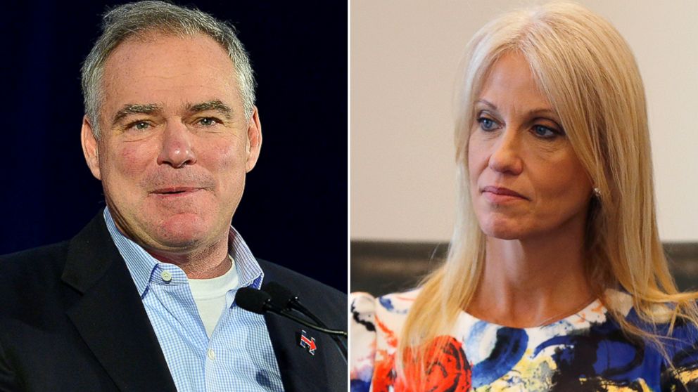 Tim Kaine, left, and Kellyanne Conway to appear on "This Week."