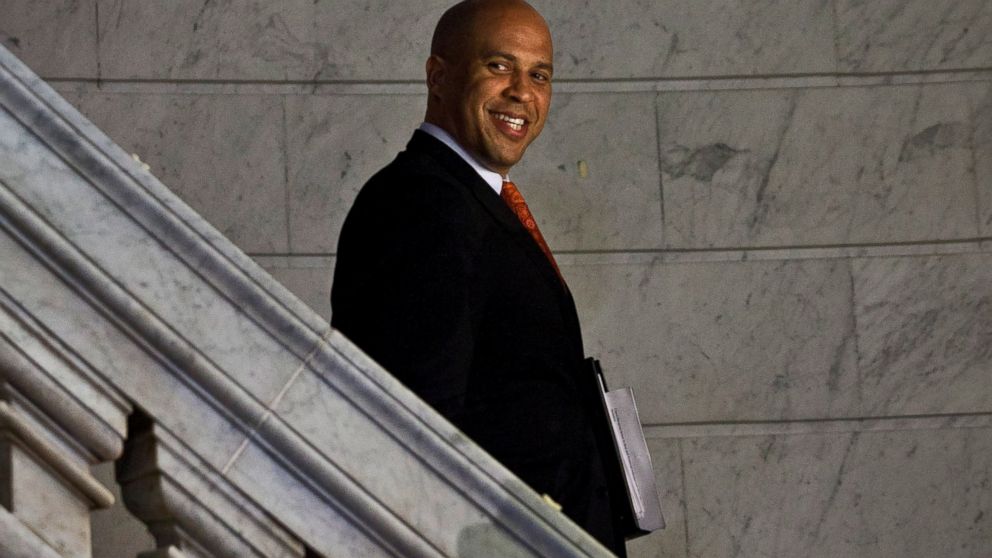 PHOTO: Cory Booker arrives to preside over marriages of gay, lesbian and straight couples at City Hall, Oct. 21, 2013, in Newark, New Jersey. 