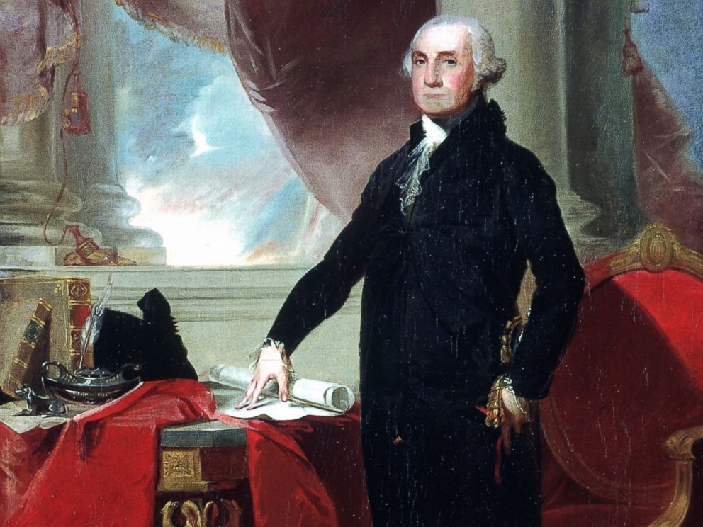 PHOTO: Portrait of the first president of the America, George Washington, circa 1796,