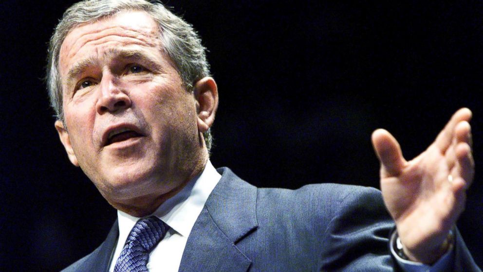 PHOTO: In this file photo, former GOP presidential candidate George W. Bush addresses supporters during a campaign rally in Dallas, Aug. 19, 2000. 