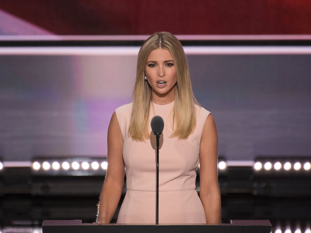 PHOTO: Ivanka Trump introduces her father GOP nominee Donald Trump for his acceptance speech at the 2016 Republican National Convention in Cleveland, on July 21, 2016.