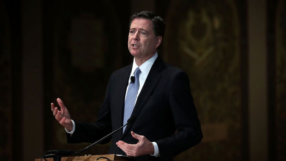 FBI Director James Comey speaks on cyber security at Georgetown University on April 26, 2016 in Washington. Comey addressed the sixth annual International Conference on "Cyber Engagement: Discussing Critical Policy Alternatives," held by Georgetown University's Master of Science in Foreign Service CyberProject.