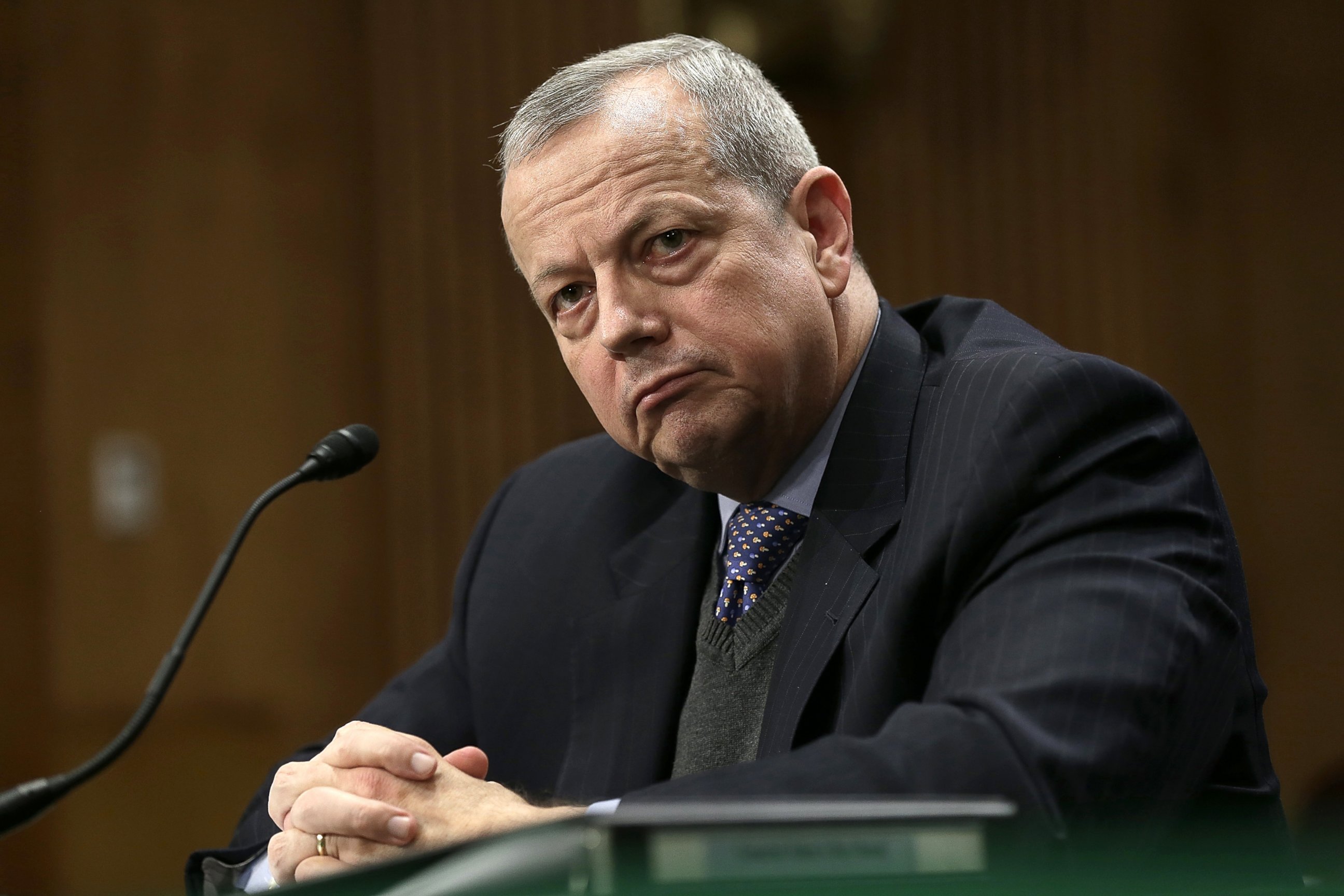 PHOTO: Retired Marine Corps Gen. John Allen, special presidential envoy for the global coalition to counter ISIL, testifies before the Senate Foreign Relations Committee on Feb. 25, 2015 in Washington.