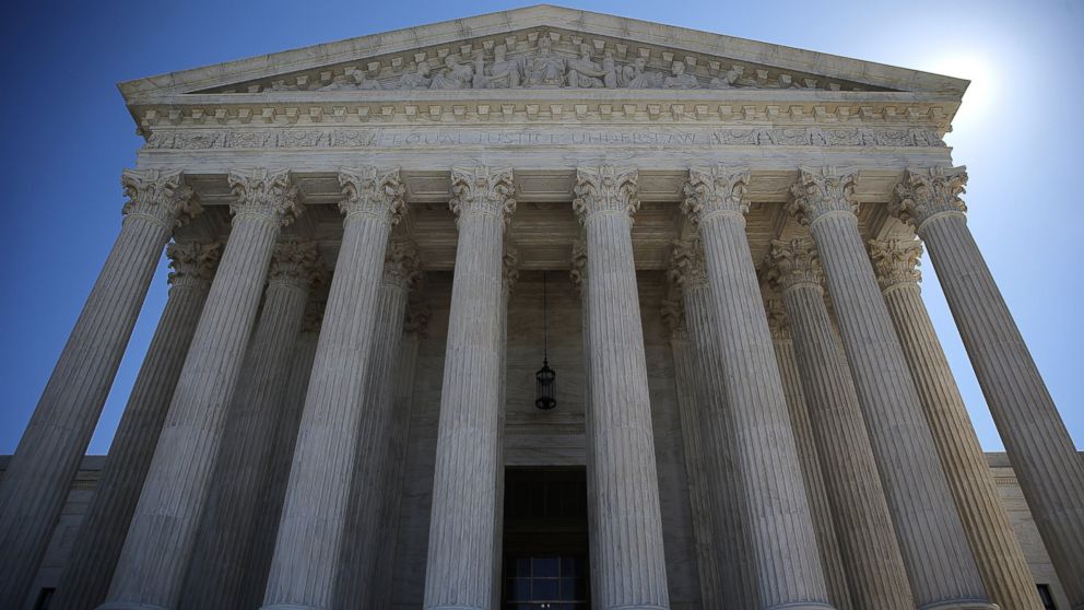 The U.S. Supreme Court is shown March 29, 2016 in Washington, DC following the first 4-4 tie in a case before the court. The decision resulted in a victory for unions in a case that challenged the need for public workers to help support unions even if they decline to join the union.  