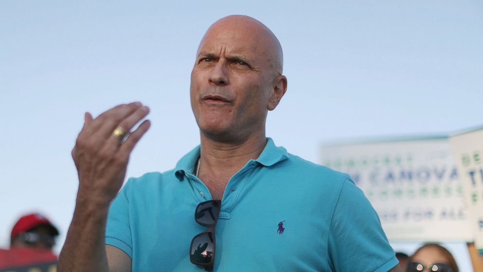 Tim Canova, Democrat Congressional Candidate for FL-23,  joins CWA members and other South Florida union members and community activists at a Verizon protest, on May 25, 2016, in Pembroke Pines, Florida. 
