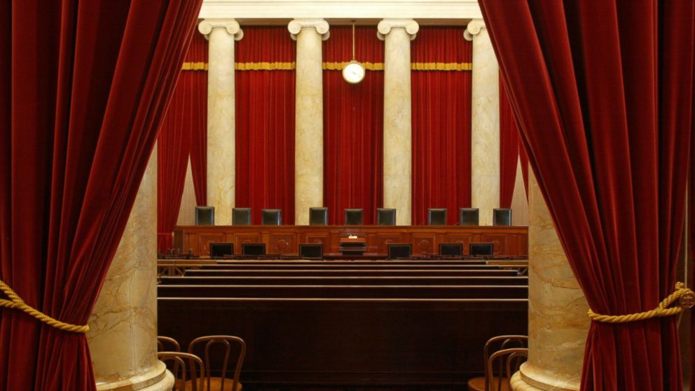 An interior view of the courtroom of the U.S. Supreme Court is seen Aug. 20, 2003 in Washington, DC.  
