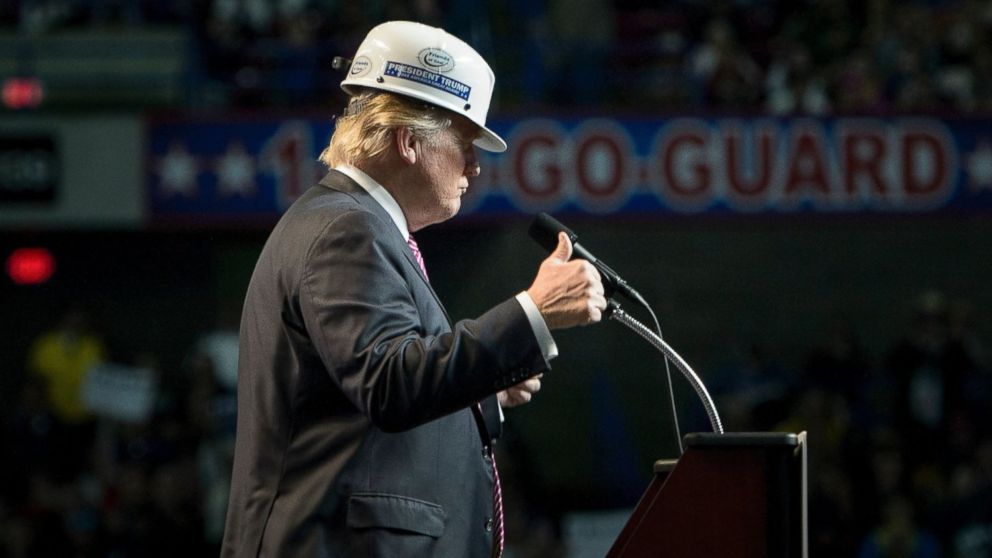 Republican presidential candidate Donald Trump speaks during a rally May 5, 2016 in Charleston, West Virginia.