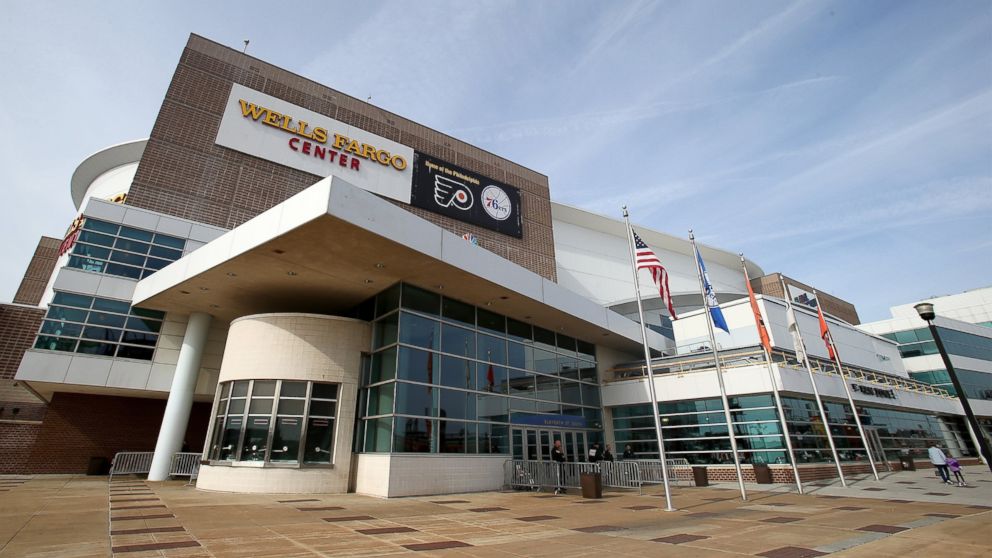 A general view of the exterior of the Wells Fargo Center on November 9, 2013 in Philadelphia.