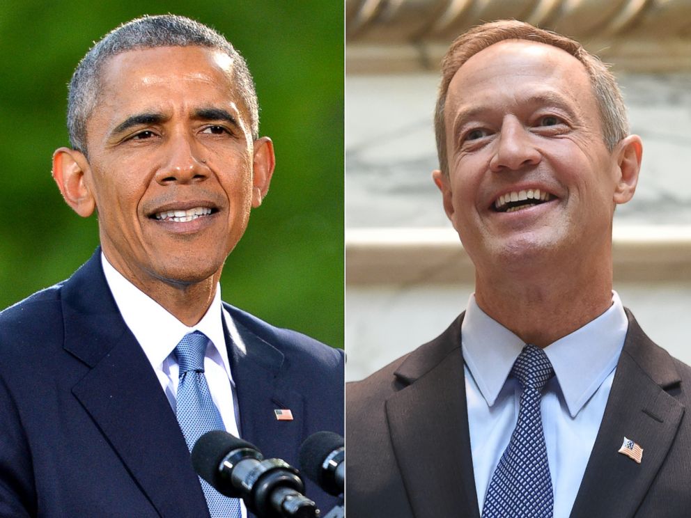 PHOTO: President Barack Obama on May 14, 2015 at Camp David, Md. | Governor Martin O'Malley on Jan. 6, 2015 in Annapolis, Md.