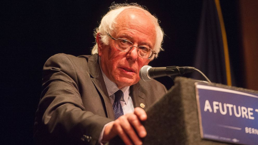 Sen. Bernie Sanders speaks to supporters at an event where he went over his core political beliefs on June 23, 2016 in New York City.