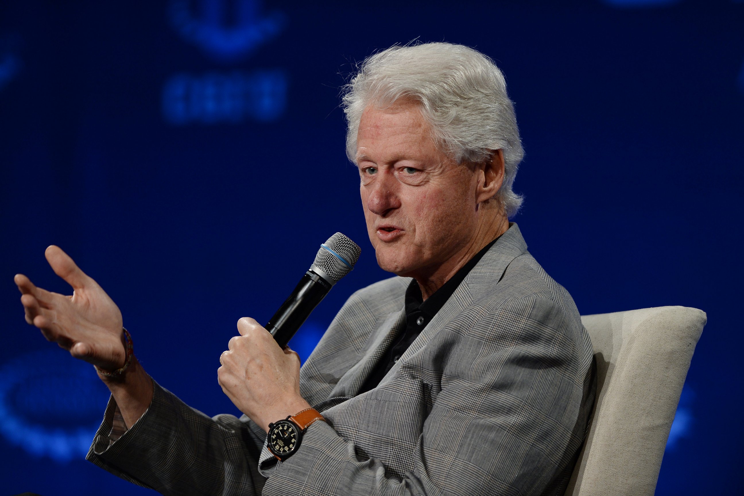 PHOTO: Former US President Bill Clinton attends the Clinton Global Initiative University at University of Miami on March 7, 2015 in Miami, Florida.